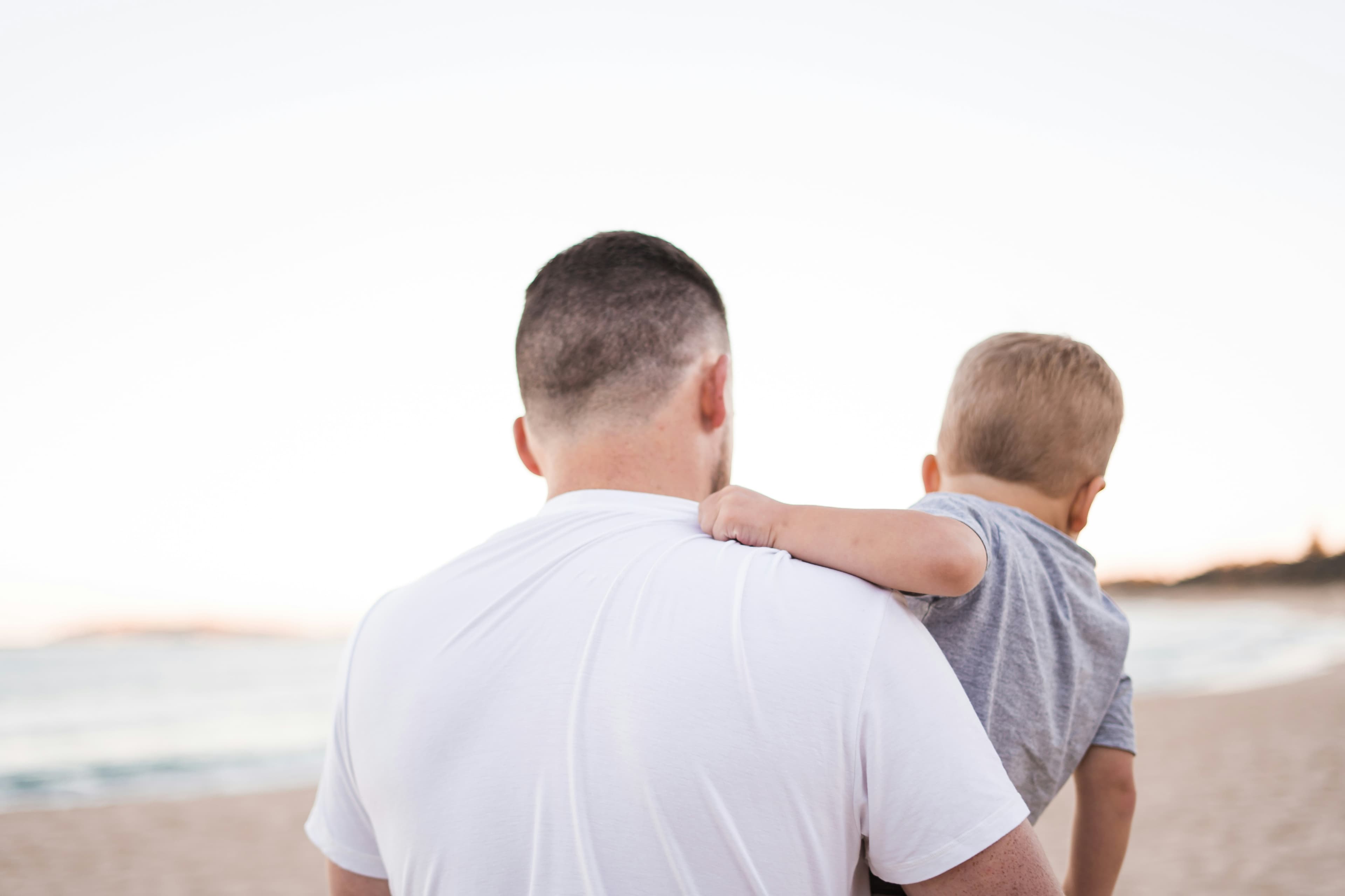 Father holding his son